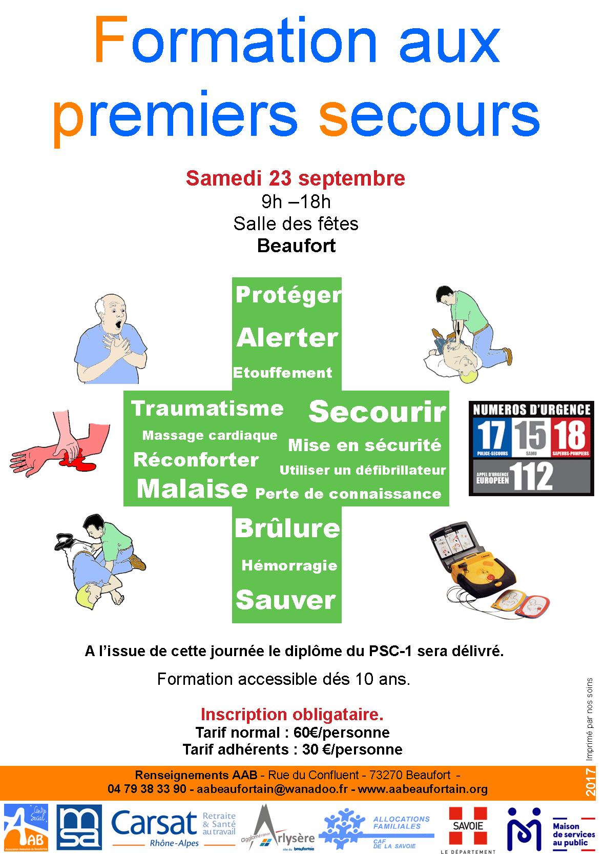 Formation aux premiers secours (PSC-1)