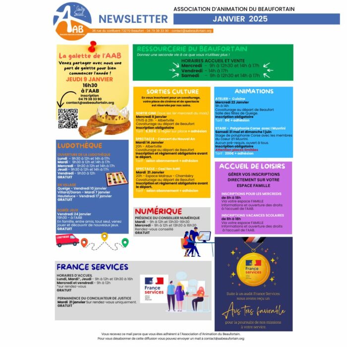 NEWSLETTER – Janvier