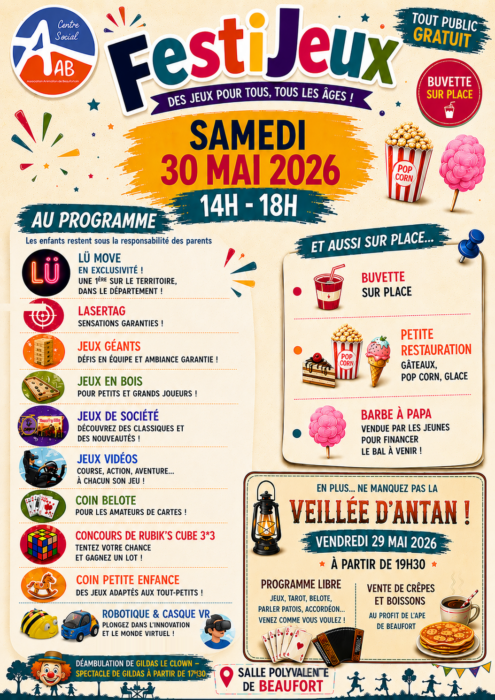 Flyer verso FestiJeux 2026
